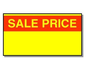 SALE PRICE Label Red/Yellow Permanent